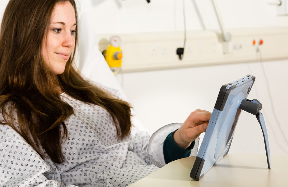 Patients using the iPad in Hospitals